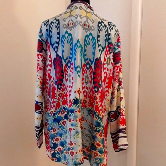 Johnny Was Silk Tunic Medium - Picture 3 of 9
